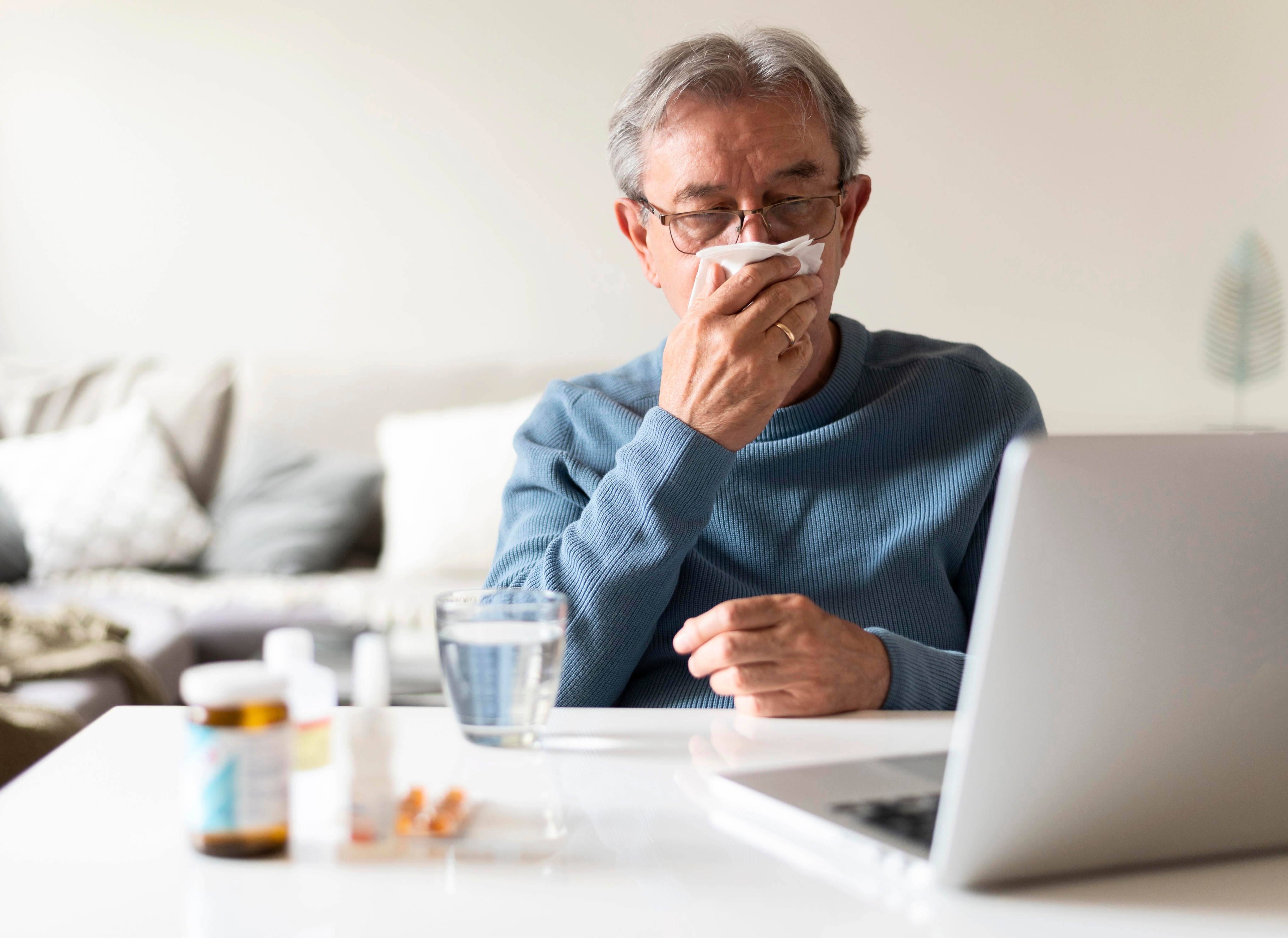Person feeling unwell